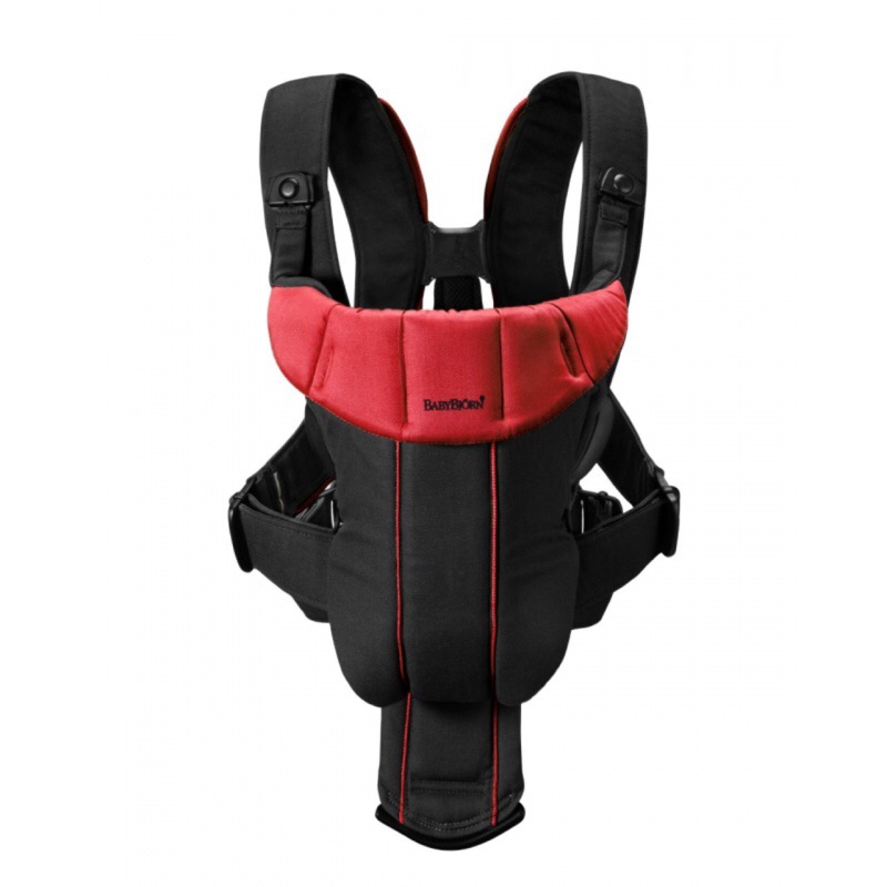 二手！BabyBjorn Baby Bjorn baby carrier active揹巾 (經典黑紅色耐髒)