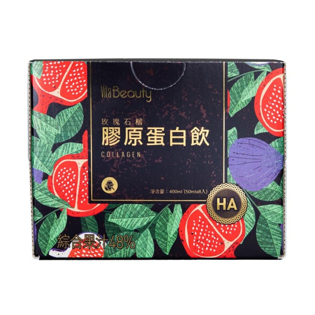VitaBeauty 玫瑰石榴膠原蛋白飲HA