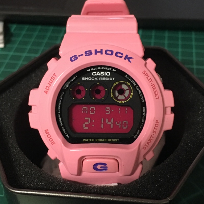 絕版正品日本限定 CASIO G-SHOCK 草莓牛奶粉紅 DW-6900SN-4DR 粉紅液晶 三眼運動錶