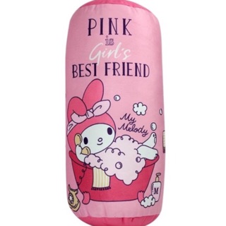 正版授權 三麗鷗 MY MELODY 美樂蒂 粉紅小圓桶抱枕 圓筒枕 圓桶枕 卡通枕 沙發枕 汽車枕 抱枕 枕頭 靠枕