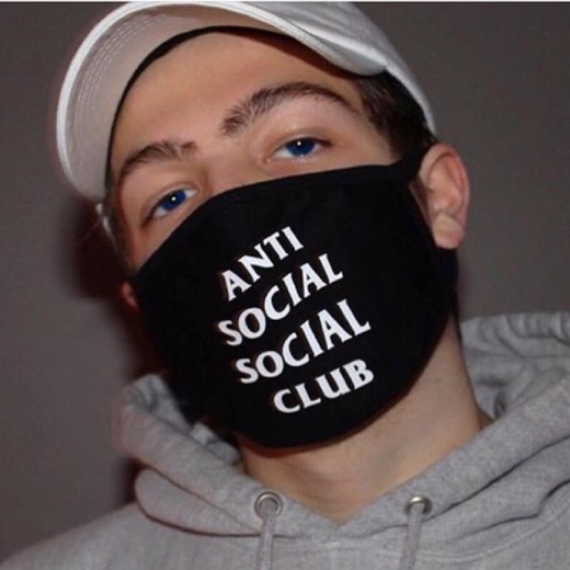 美國代購 ASSC 現貨 anti social social club 品牌經典logo口罩