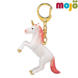 Mojo Fun動物模型-小獨角獸鑰匙圈(站)-珊瑚紅