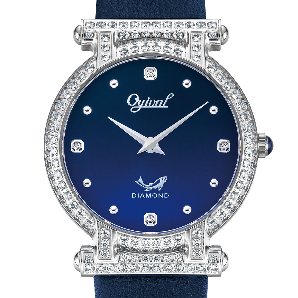 OGIVAL 愛其華 380-52DLW-BL-藍面藍帶 星空禮讚珠寶錶 女錶
