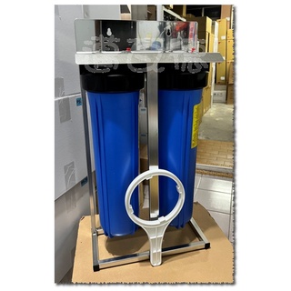 【WDS】水塔過濾器-20吋大胖高效能二道式淨水器-加厚型不鏽鋼腳架型(非組合式,焊接一體型)可搭多種濾芯組合