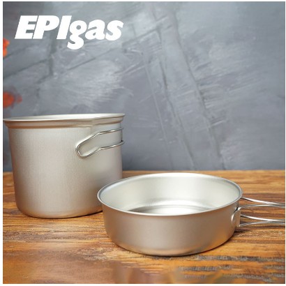 日本 EPIgas BP 鈦鍋組 T-8006【1鍋1蓋】露營 野餐 鍋具 炊具 鈦合金