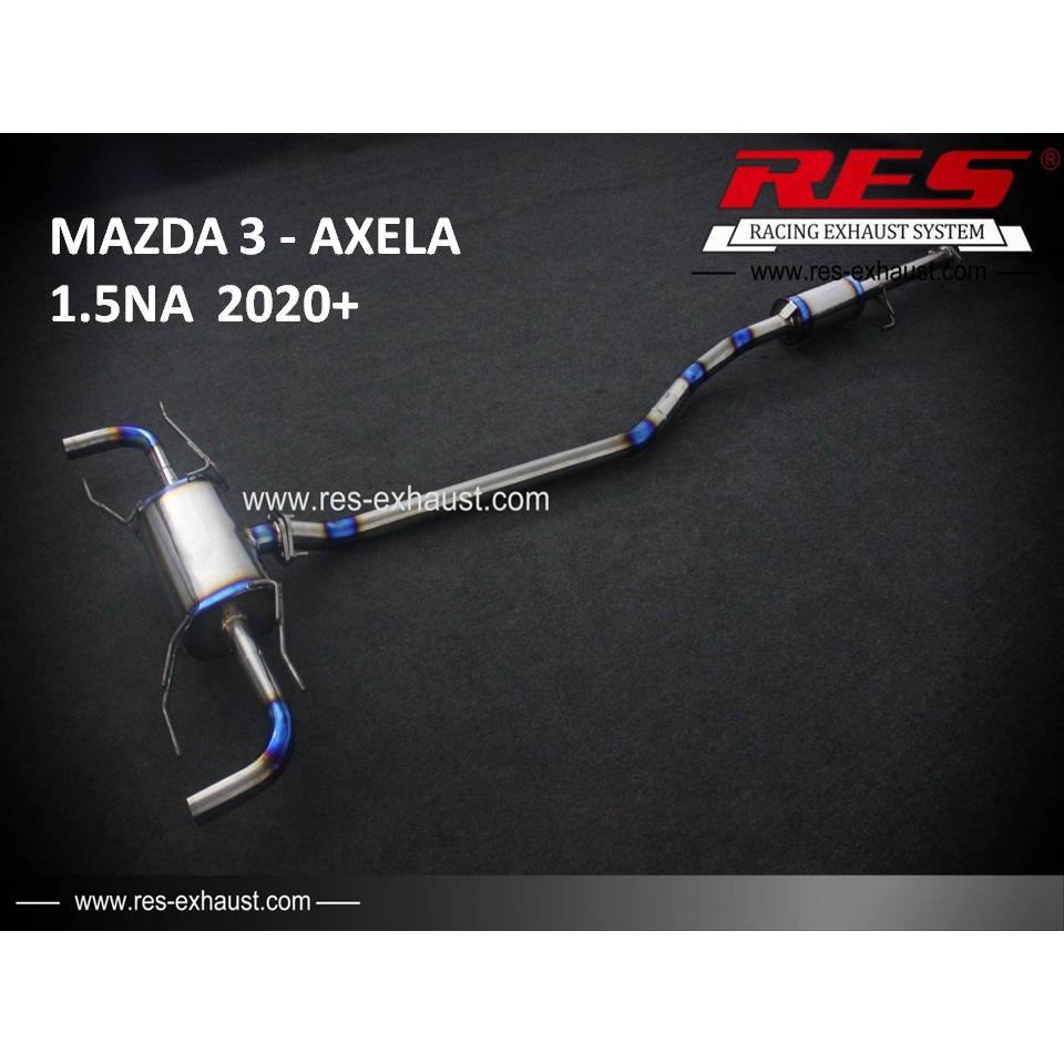 【RES排氣管】 MAZDA3 AXELA 2020+ 不鏽鋼/鈦 當派 中尾段 電子閥門6 JK總代理