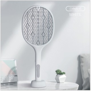☆精品社☆二合一電蚊拍 家用滅蚊拍 USB充電可當捕蚊燈 紫外線誘蚊燈 三層電網捕蚊器