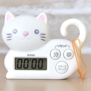 日本貓咪造型料理廚房計時器-白色