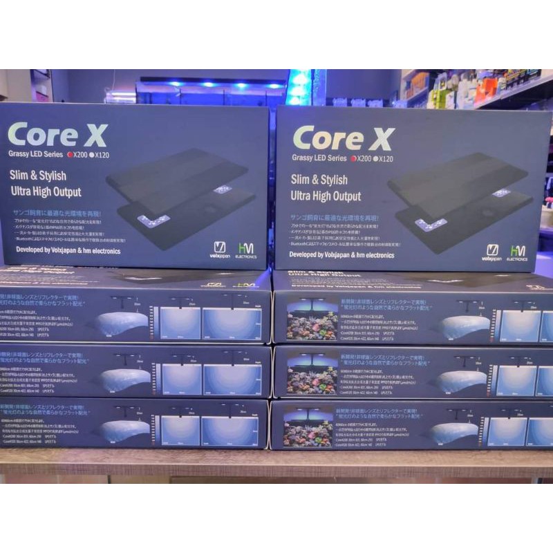 台灣製造HME /海水魔塊4 X120 /X200LED智慧型水族燈具( CoreX Series)最新版本，黑色/超