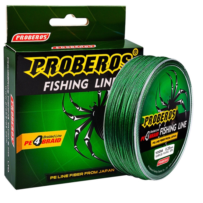 ~子甄彣璟~PROBEROS 100米 大力馬 魚線 0.4號-10.0號 編織線 釣魚線 4編 PE線 競技主線 子線