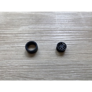 正版樂高LEGO零件(全新)-50945黑色輪胎加93595黑色輪框