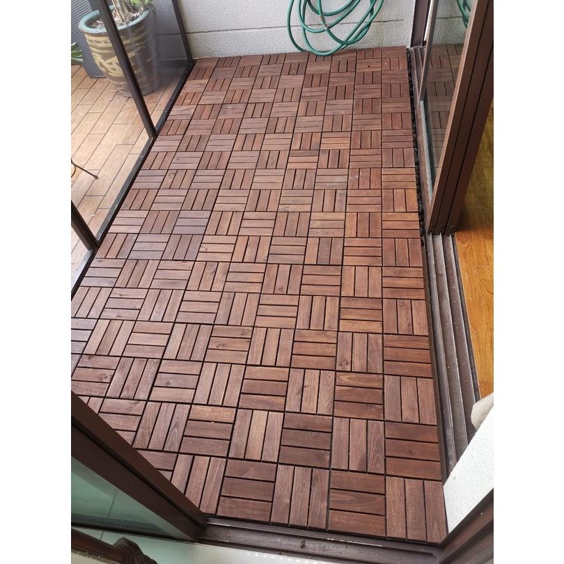 Ikea代購戶外拼接地板 九片裝30 30公分ikea地墊runnen 戶外拼接地板 棕色灰色草皮 蝦皮購物