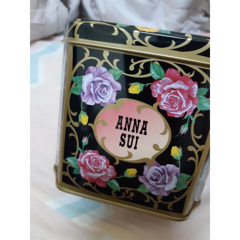二手 現貨 正版專櫃anna Shi 鐵盒安娜蘇飾品收納有蓋防塵經典絕版薔薇花 蝦皮購物