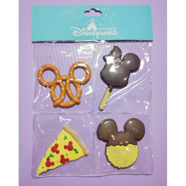 全新現貨✅香港迪士尼購回🇭🇰Disney迪士尼正版 米奇食物/甜點造型磁鐵4入 冰箱吸鐵 Mickey Mouse米老鼠