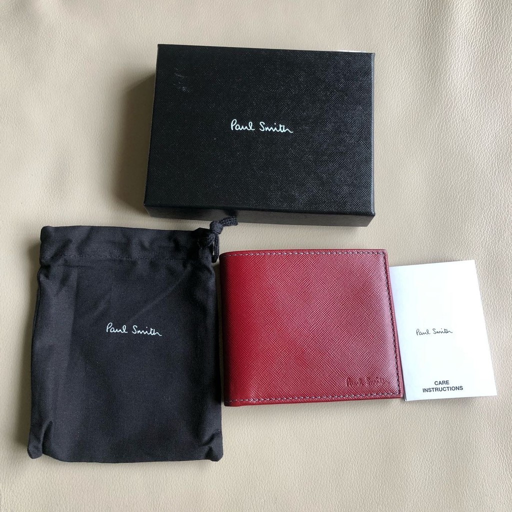 保證全新正品 Paul Smith 紅色 皮夾 義大利製