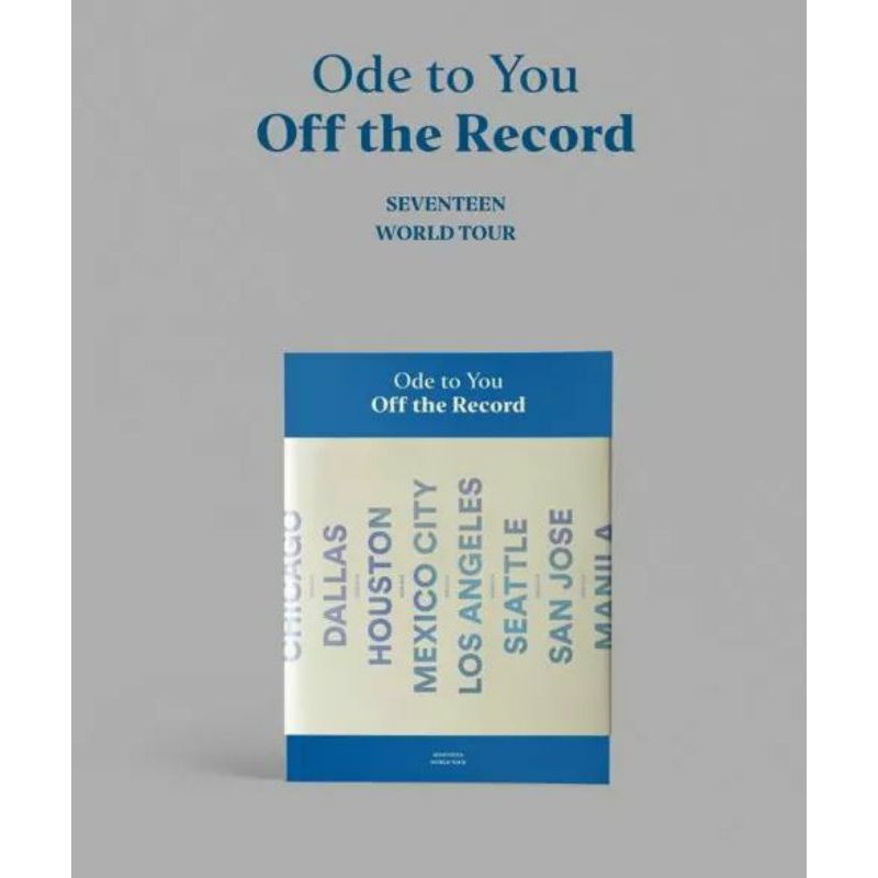 SEVENTEEN ODE TO YOU,OFF THE RECORD世界巡迴寫真書