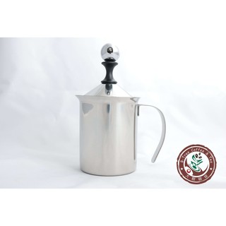 【大樹咖啡】不鏽鋼奶泡器 加厚 雙層濾網 奶泡器 400cc 800cc /奶泡器 義式咖啡專用 打奶泡配件
