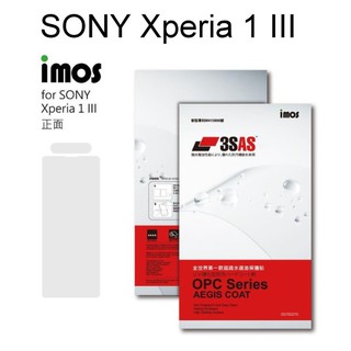 免運【iMos】3SAS系列保護貼 SONY Xperia 1 III (6.5吋) 超潑水、防污、抗刮 含鏡頭貼