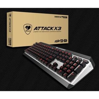 【免運】COUGAR 美洲獅 ATTACK X3 RGB背光鋁合金面板電競專用機械式鍵盤