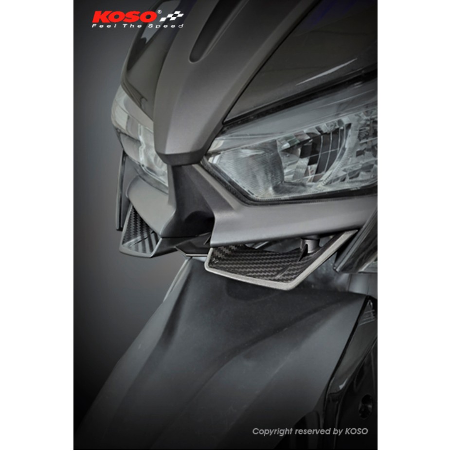駿翔車業 Jx Moto Koso 六代戰導流下巴空力套件前氣壩進氣口碳纖維紋路大燈下擾流下巴飾片神鷹