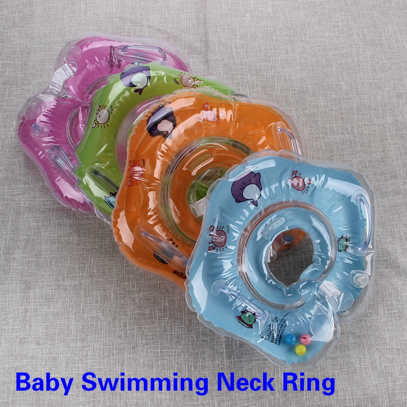 夏季游泳寶寶游泳圈寶寶游泳圈寶寶游泳頸圈寶寶游泳充氣頸圈加厚新生嬰兒專用雙氣球頸圈游泳圈安全游泳圈