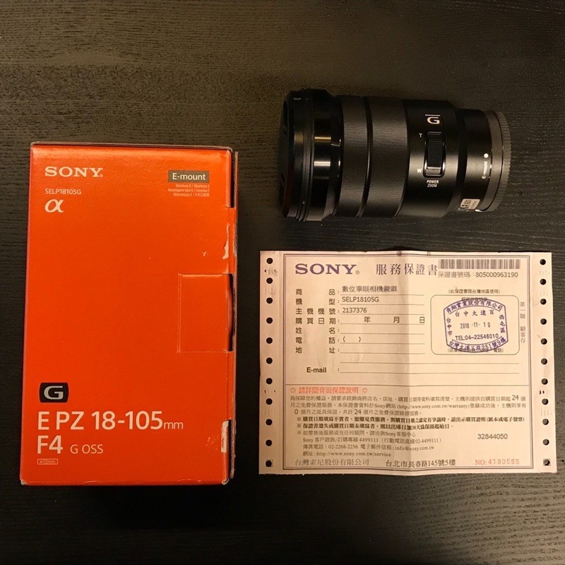 八成新 Sony E PZ 18-105mm F4 G OSS 鏡頭 公司貨