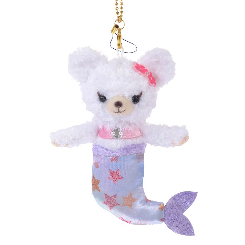日本迪士尼 帕妃美人魚 大學熊 超可愛 珠鏈吊飾