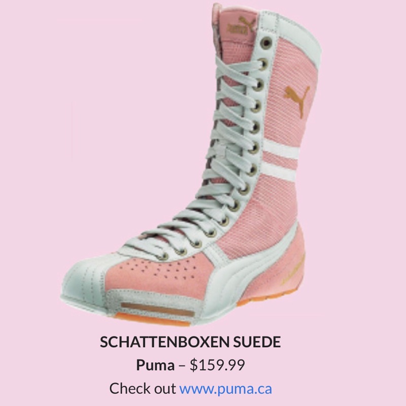 正品全新2004年Puma Schattenboxen 拳擊鞋粉紅拳擊靴綁帶運動中高筒靴| 蝦皮購物