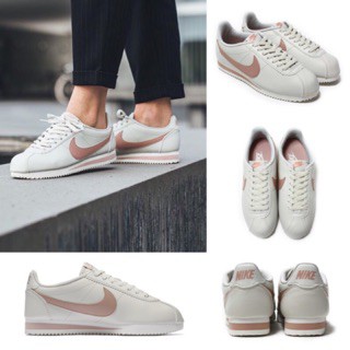 現貨正品 Nike Classic Cortez Leather皮革 阿甘鞋 玫瑰金 UK8 US10.5 27cm