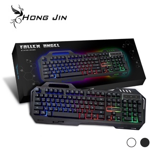 Hong Jin HJ221有線電競鍵盤 紅軸手感 呼吸燈電競鍵盤 RGB電競鍵盤  現貨 蝦皮直送