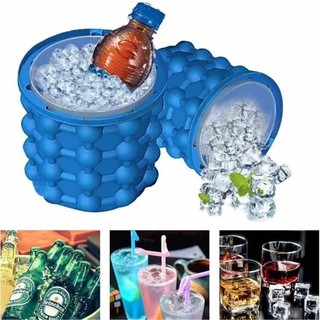 【創意製冰 派對露營必備】 冰桶 保冰 Ice Cube Maker 制塊冰桶 食用級矽膠 摺疊冰桶【HK02】