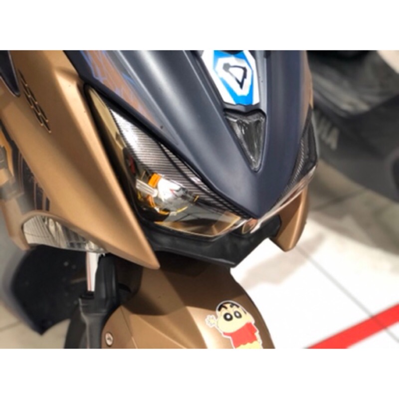 【Yamaha Force155】 碳纖維/ 鍛造碳纖維 / 高亮黑燈眉
