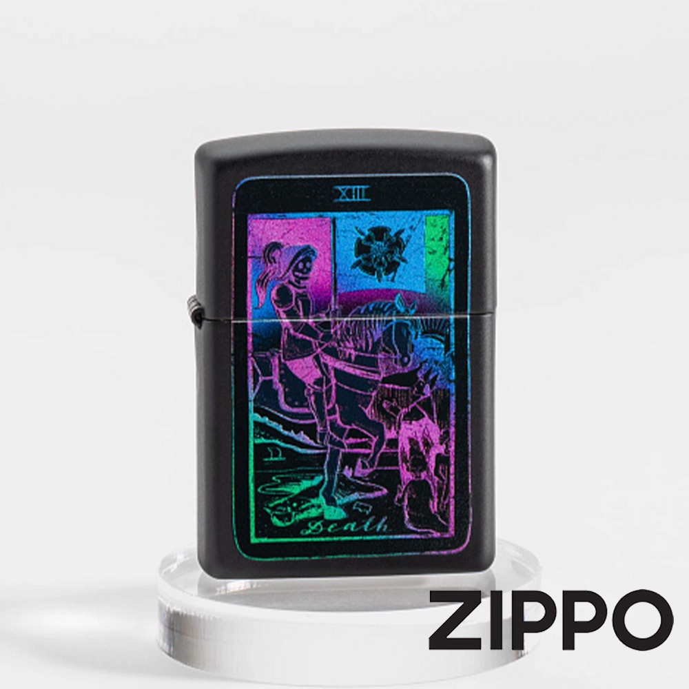 ZIPPO 塔羅牌設計(螢光漆)防風打火機 美國設計 官方正版 現貨 禮物 送禮 刻字 客製化 終身保固 49698