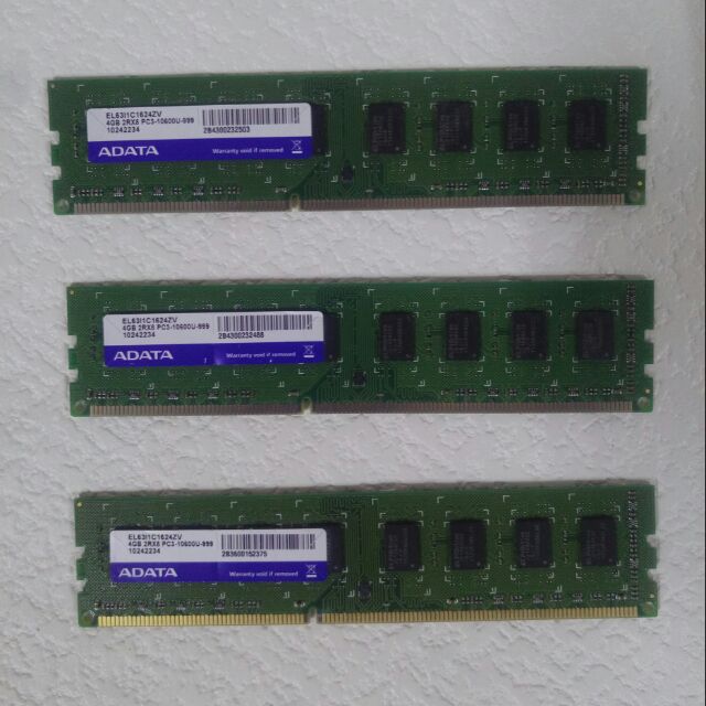 威剛ADATA DDR3-1333 4G 雙面 X 3隻=12G