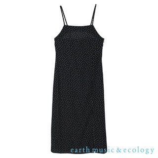 earth music&ecology 點點圖案平口細肩吊帶洋裝(1L23L0H0200)