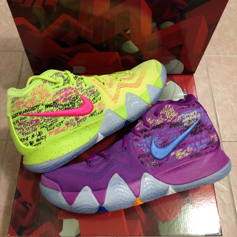 @SIX@超限量 NIKE KYRIE 4 EP IRVING 鴛鴦 彩虹配色 黃金尺寸：9.5號!《台灣公司貨》