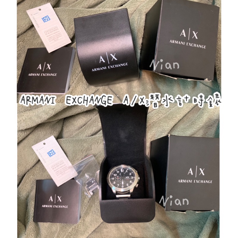 消失中🌻快速出貨免運便宜男生禮物A/X Armani Exchange 潛水計時錶