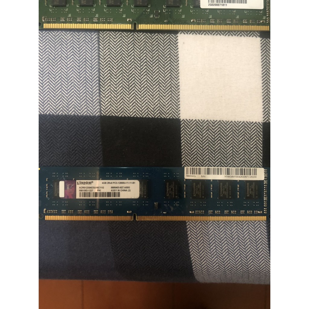 金士頓 4G DDR3 1600 PC3-12800 雙面