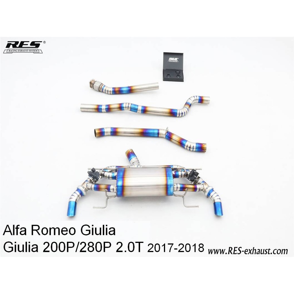 【RES排氣管】Alfa Romeo Giulia 2.0T 不鏽鋼 當派 中尾段 電子閥門 JK總代理  – CS車宮