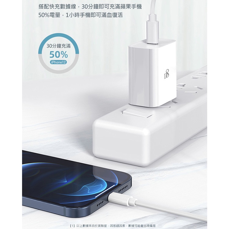 當天出貨 D8 Apple蘋果 20W PD快充插頭/旅充頭/充電器 Type-C(USB-C)快速充電器