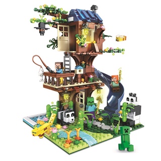 樂高 minecraft 樹屋 706PCS 磚模型積木玩具禮物相容樂高套裝