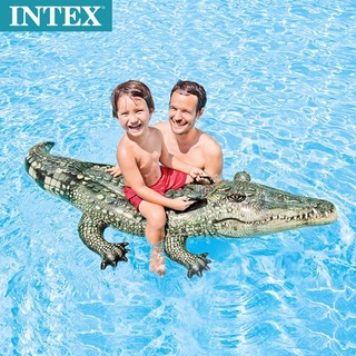 原裝正品美國INTEX 57551 鱷魚坐騎 鱷魚泳圈 浮排 把手泳圈 兒童泳圈