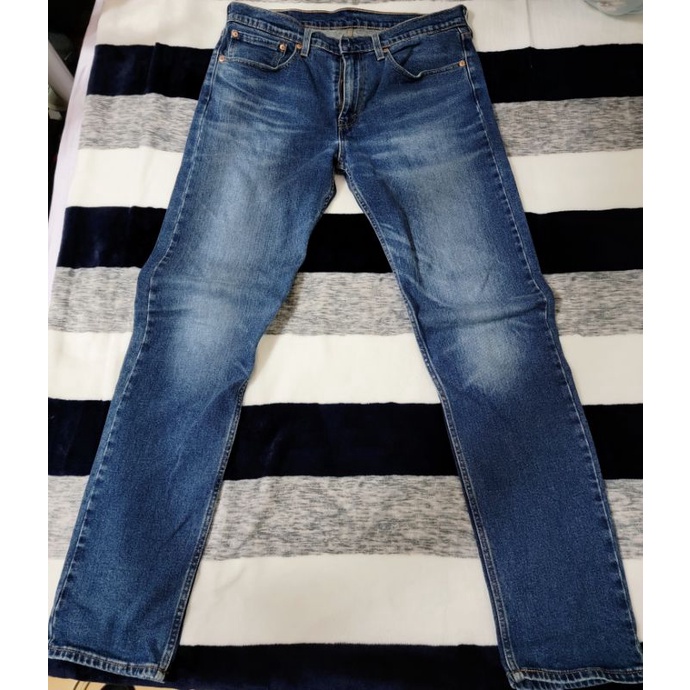 Levis 502 錐形牛仔褲 中藍刷色 / 彈性褲 W34 L34