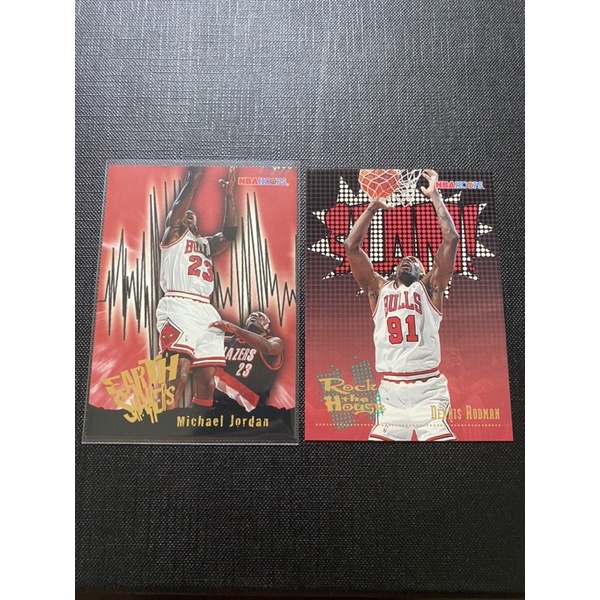 1996-97 MICHAEL JORDAN &amp; Rodman  球員卡NBA Hoops （兩張合售）