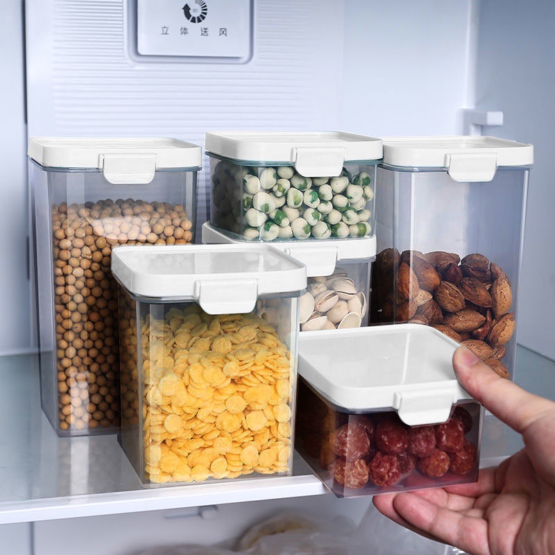 密封罐食品罐儲存儲物罐塑料五谷雜糧收納罐廚房零食冰箱收納盒