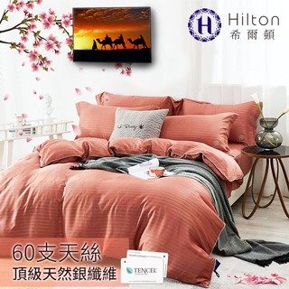 【Hilton希爾頓】仙境系列頂級60支紗純100%萊賽爾/銀纖維床包兩件套單人2色