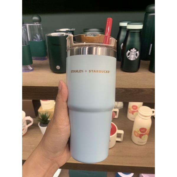 😈瓶身小瑕疵😈星巴克 淡藍色 Starbucks Stanley LB不鏽鋼Togo吸管杯