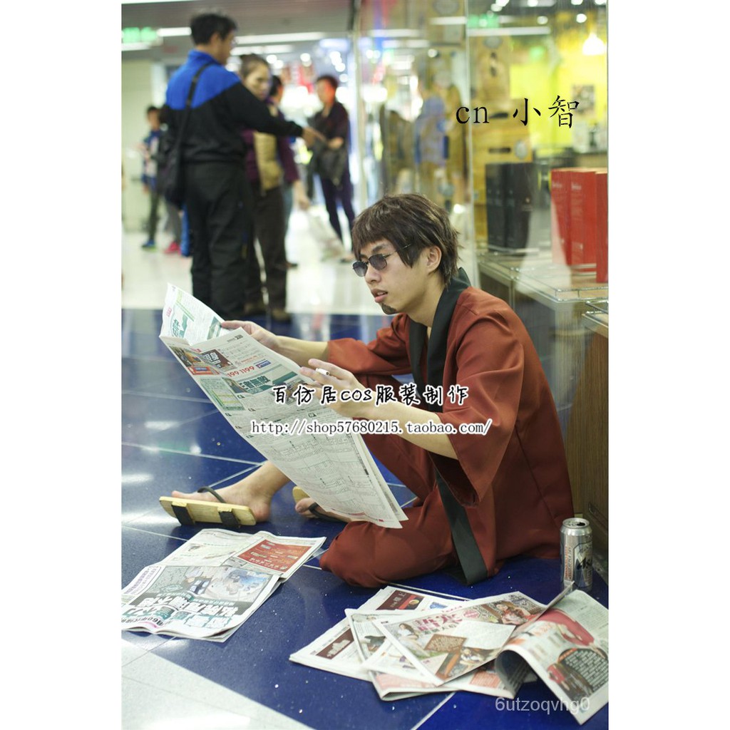 角色扮演 百仿居動漫 銀魂長谷川泰三常服和服 Madao Cos服贈送墨鏡 蝦皮購物