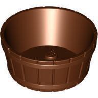 LEGO 4541875 64951 4424 紅棕色 圓桶 木桶 桶子 水桶 附十字軸孔 桶 tub