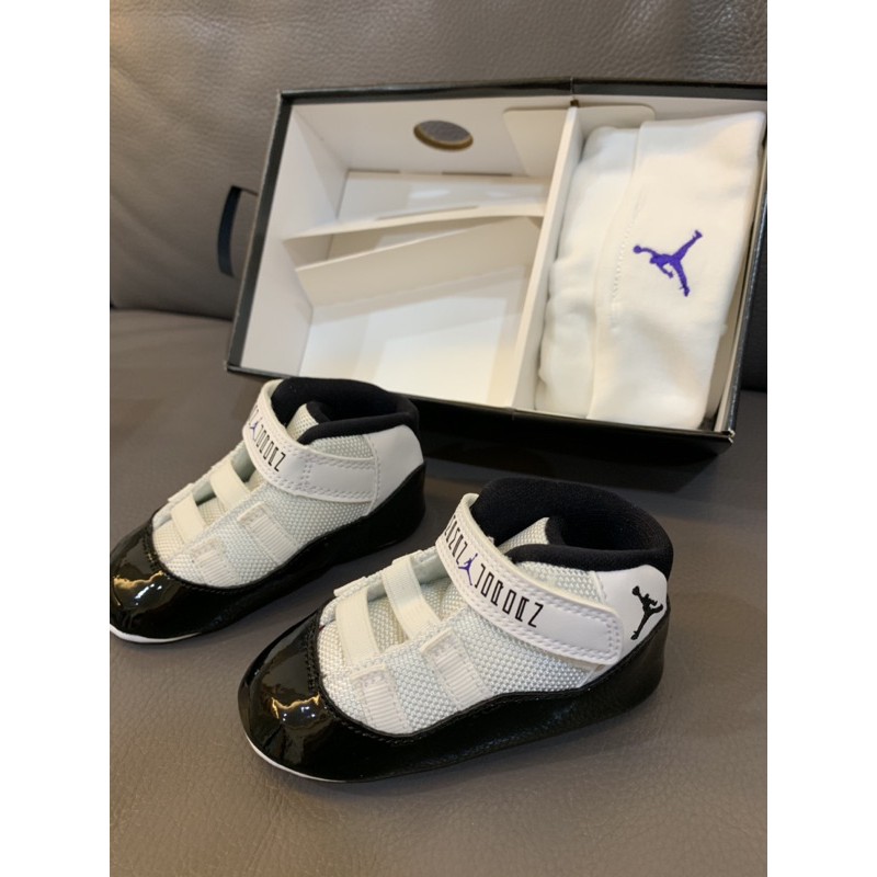 保留中全新🌟NIKE AIR JORDAN 11 RETRO GIFT PACK 寶寶彌月禮盒學步鞋&amp;帽子4C 10cm